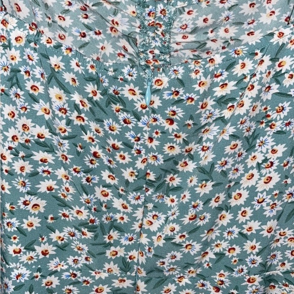 SHEIN Puff Sleeve Ruched Front Floral Dress X-Small - Picture 10 of 15